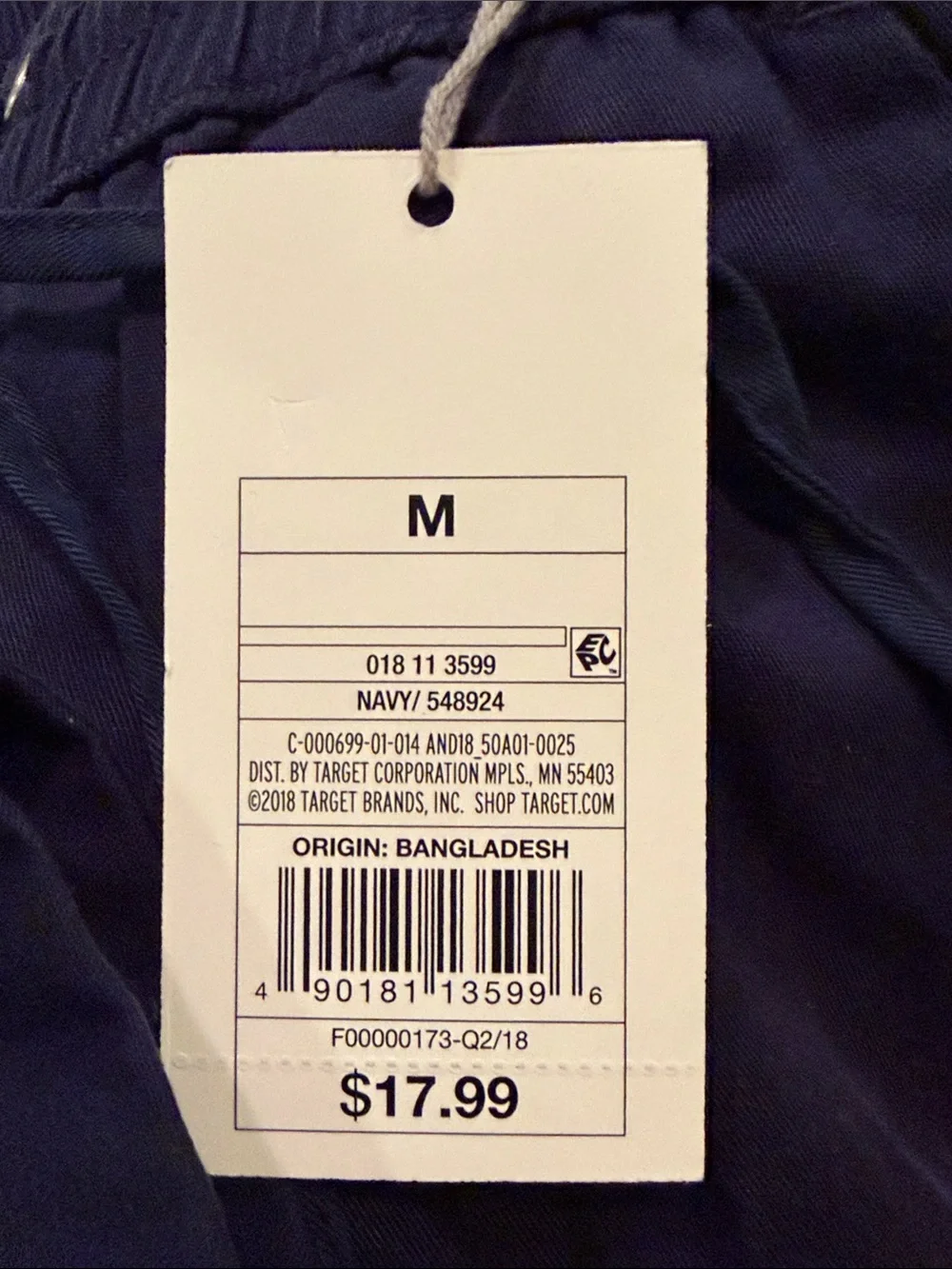 NWT A new day Women’s Navy Drawstring Waist Shorts Size M